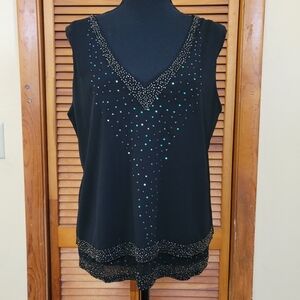 EUC Avenue Sheer Sleeveless Tank Top Size 14/16